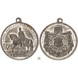 A Buda-Pesti koronázás emékéül 1867 ón érem